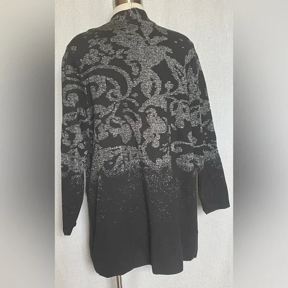 Chicos black and silver open cardigan/jacket - Picture 2 of 5